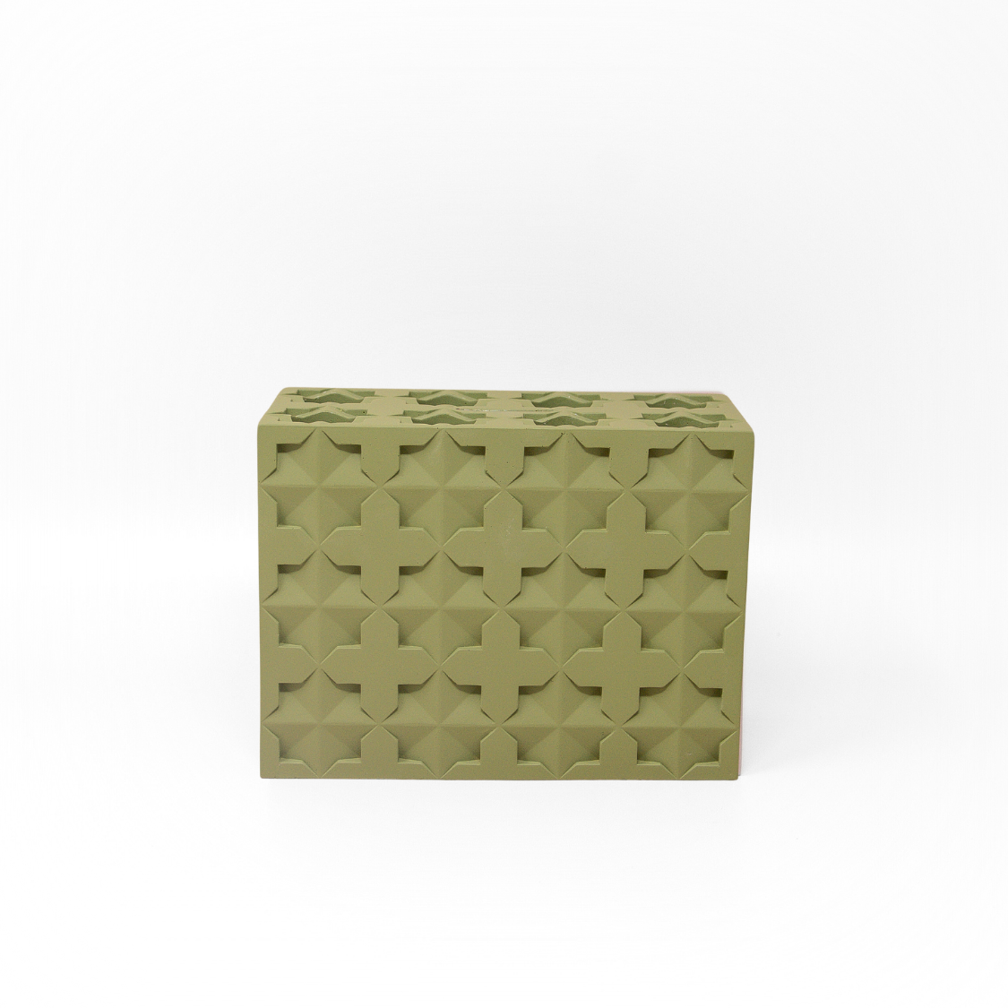 Islamic Geometric Base/Candle Holder - Rectangle Green